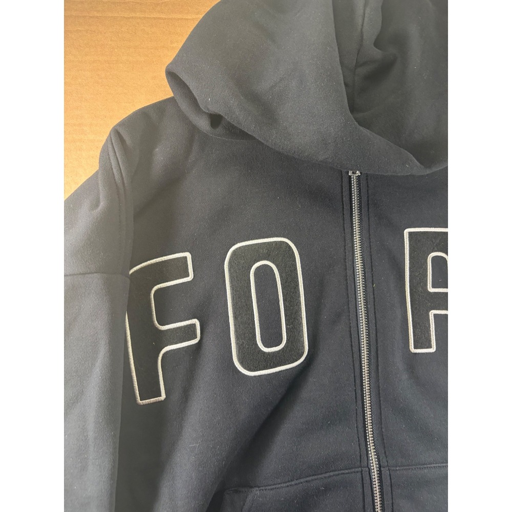 Ford PacSun Hoodie Mens Medium Black Zip Up Sweatshirt New Oversized Graphic - Picture 6 of 11